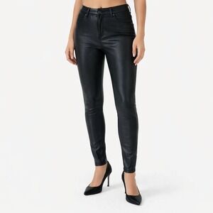 NWT Shinestar Collection Super High Waist Vegan Leather Pant Women's Size L
